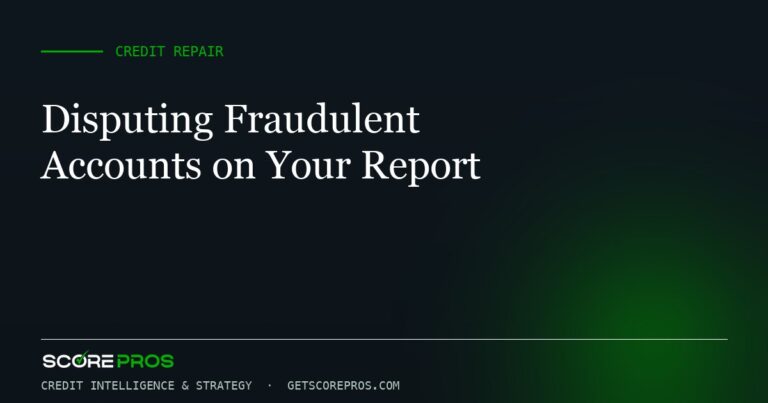 Disputing Fraudulent Accounts on Your Report
