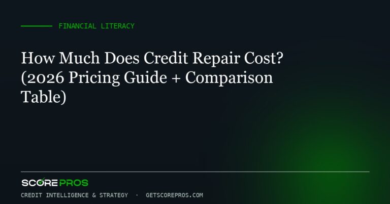 How Much Does Credit Repair Cost? (2026 Pricing Guide + Comparison Table)