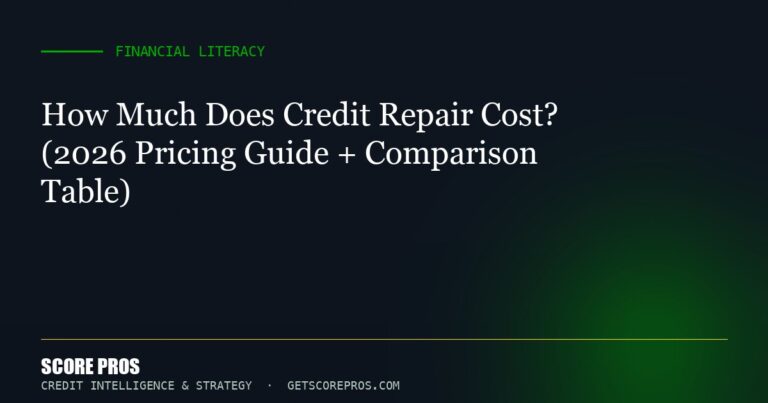 How Much Does Credit Repair Cost? (2026 Pricing Guide + Comparison Table)