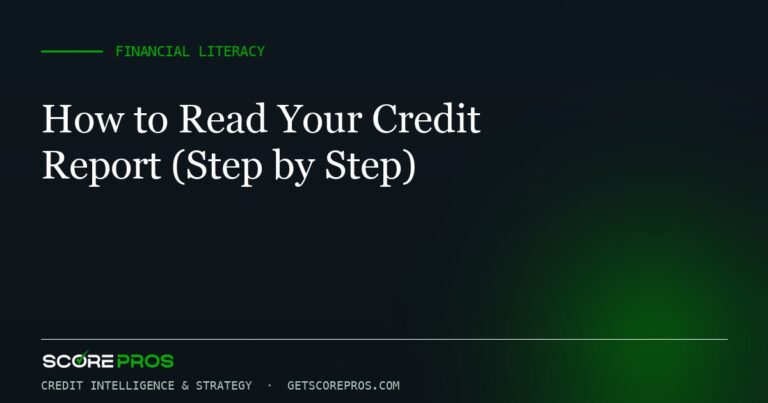 How to Read Your Credit Report (Step by Step)
