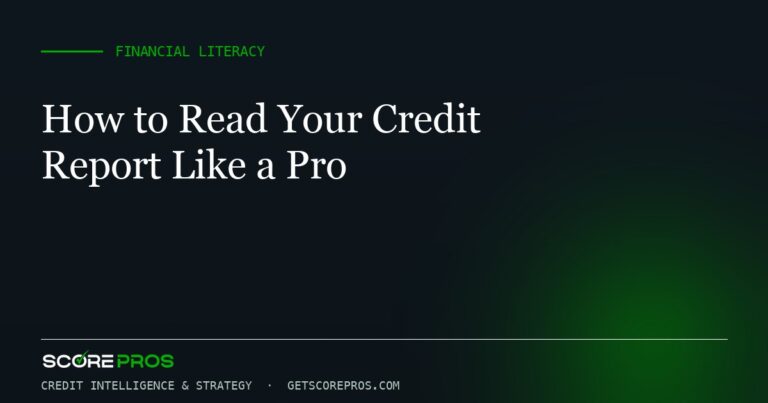 How to Read Your Credit Report Like a Pro