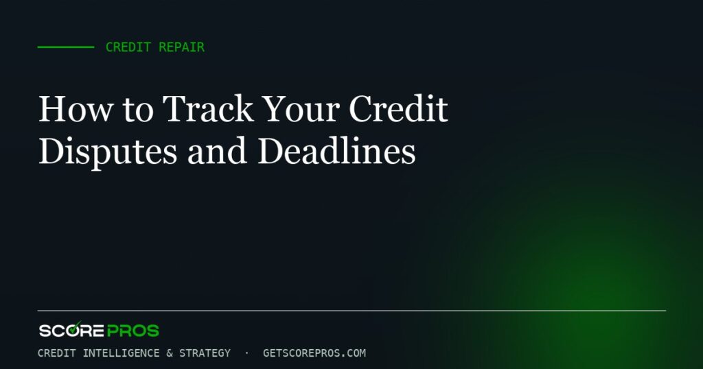 How to Track Your Credit Disputes and Deadlines