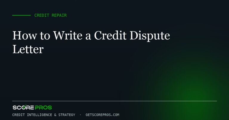 How to Write a Credit Dispute Letter