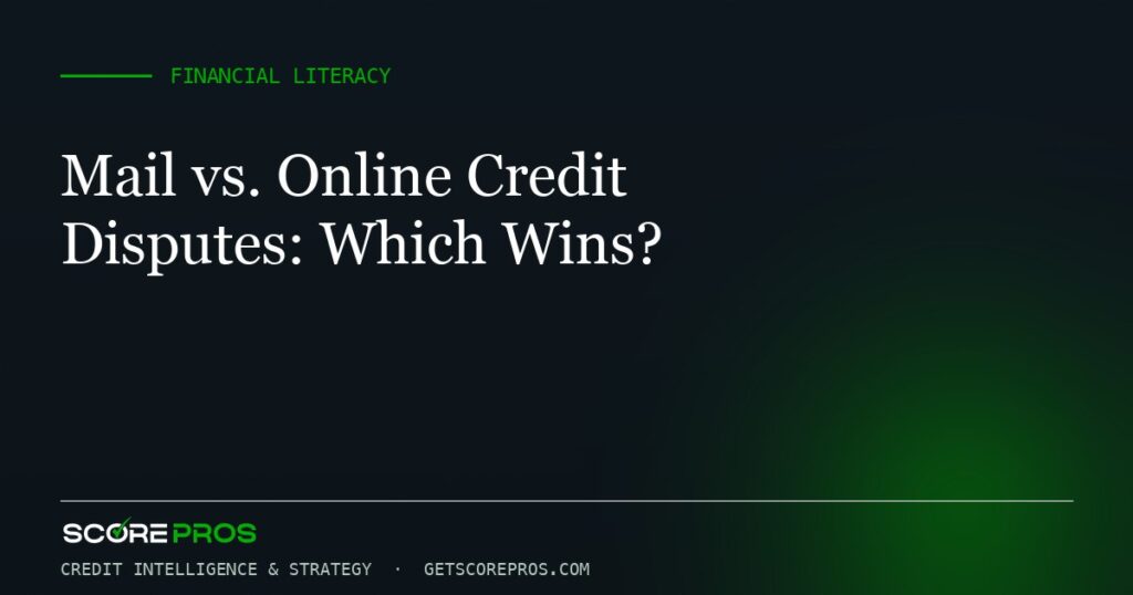 Mail vs. Online Credit Disputes: Which Wins?