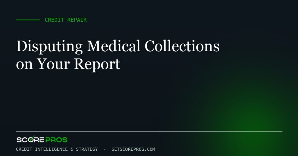 Disputing Medical Collections on Your Report
