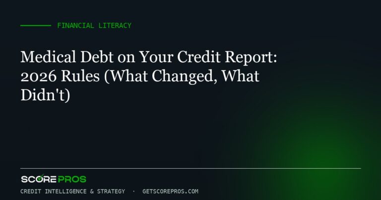 Medical Debt on Your Credit Report: 2026 Rules (What Changed, What Didn’t)