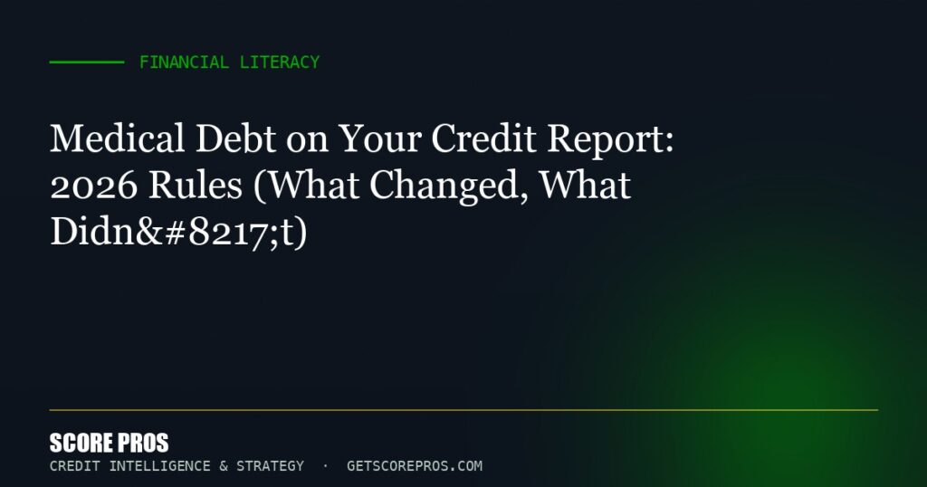 Medical Debt on Your Credit Report: 2026 Rules (What Changed, What Didn’t)