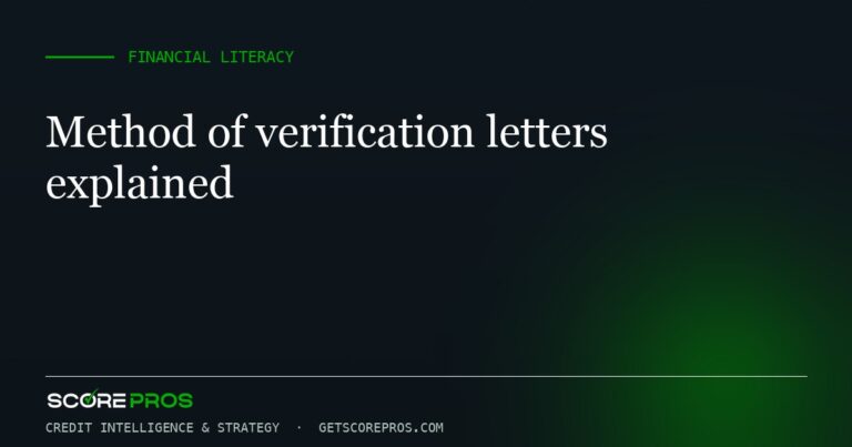 Method of verification letters explained