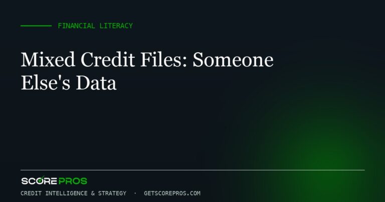 Mixed Credit Files: Someone Else’s Data
