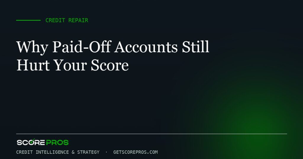 Why Paid-Off Accounts Still Hurt Your Score