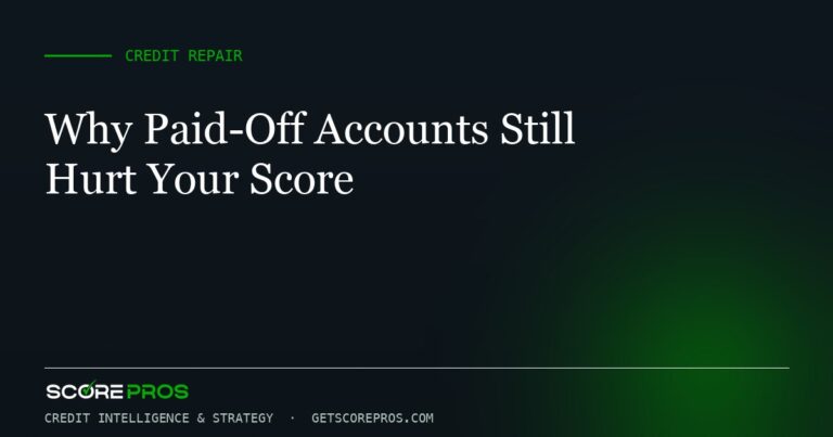 Why Paid-Off Accounts Still Hurt Your Score
