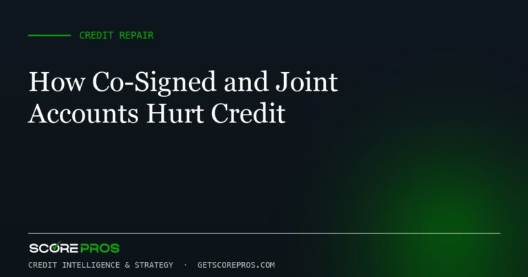How Co-Signed and Joint Accounts Hurt Credit