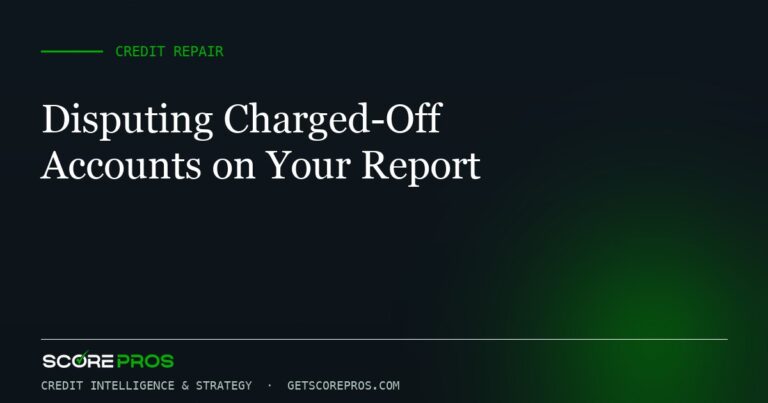 Disputing Charged-Off Accounts on Your Report