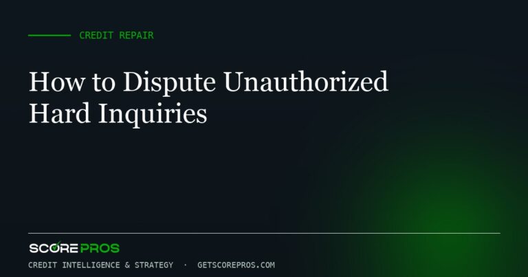How to Dispute Unauthorized Hard Inquiries