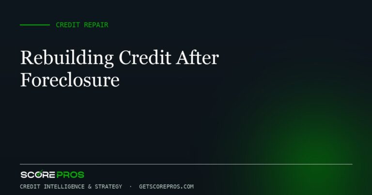 Rebuilding Credit After Foreclosure
