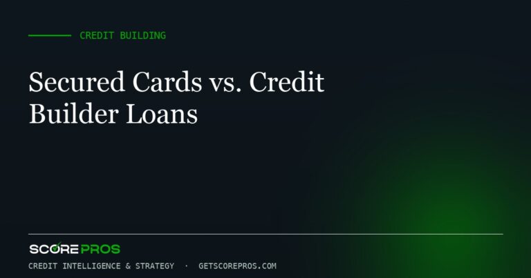 Secured Cards vs. Credit Builder Loans