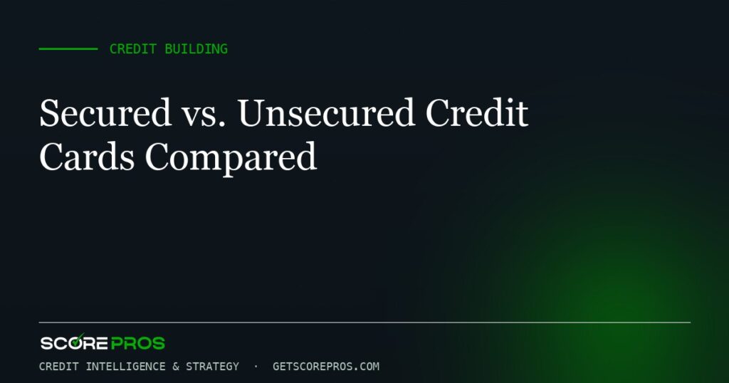 Secured vs. Unsecured Credit Cards Compared
