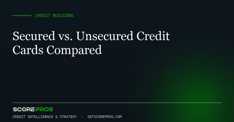 Secured vs. Unsecured Credit Cards Compared