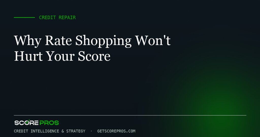 Why Rate Shopping Won’t Hurt Your Score