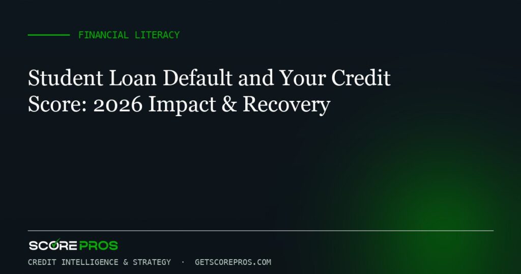 Student Loan Default and Your Credit Score: 2026 Impact & Recovery