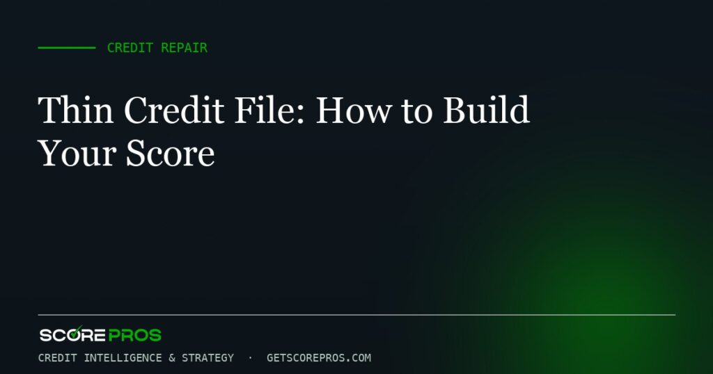 Thin Credit File: How to Build Your Score