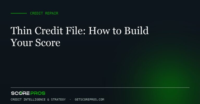 Thin Credit File: How to Build Your Score