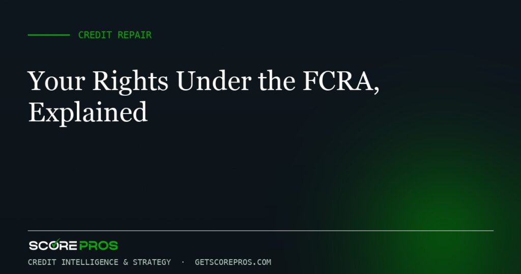 Your Rights Under the FCRA, Explained
