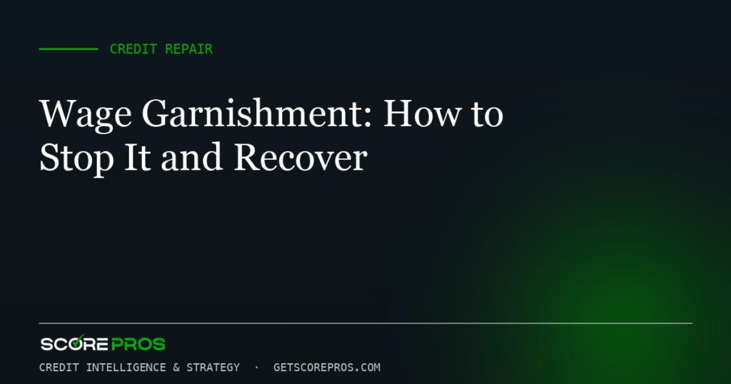 Wage Garnishment: How to Stop It and Recover