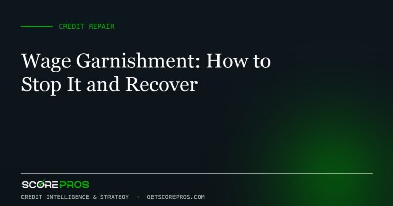 Wage Garnishment: How to Stop It and Recover