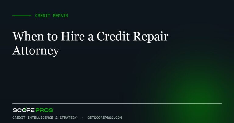 When to Hire a Credit Repair Attorney