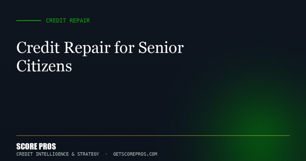 Credit Repair for Senior Citizens