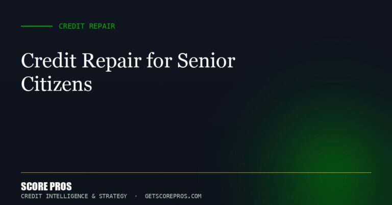 Credit Repair for Senior Citizens