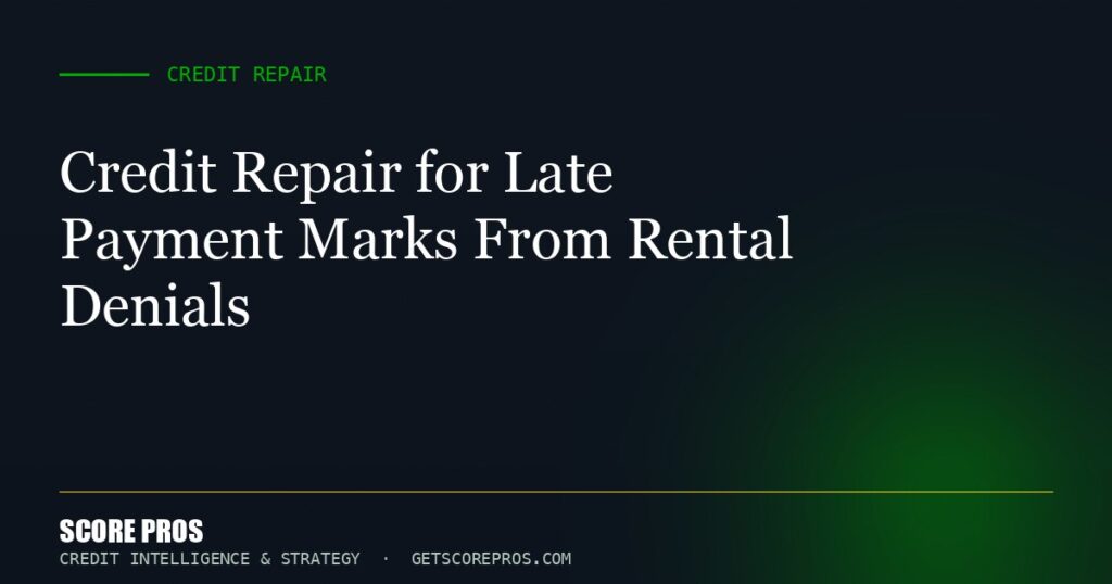 Credit Repair for Late Payment Marks From Rental Denials