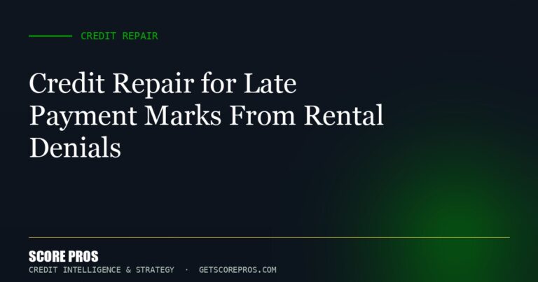 Credit Repair for Late Payment Marks From Rental Denials