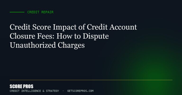 Credit Score Impact of Credit Account Closure Fees: How to Dispute Unauthorized Charges