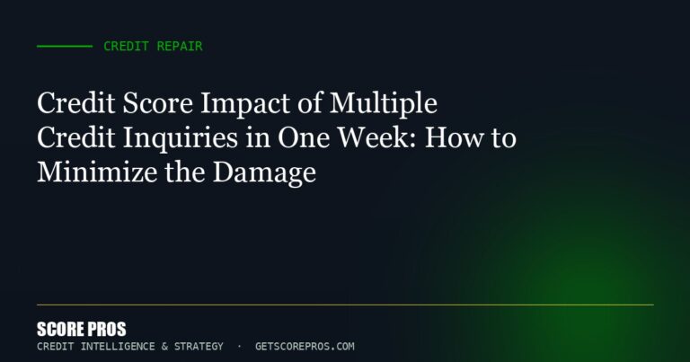 Credit Score Impact of Multiple Credit Inquiries in One Week: How to Minimize the Damage