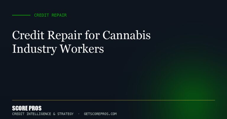 Credit Repair for Cannabis Industry Workers