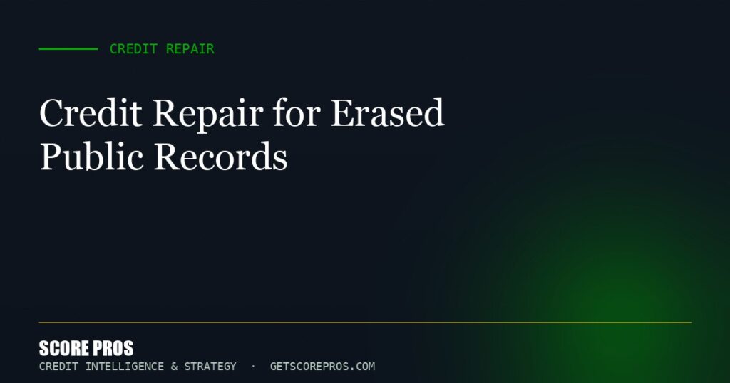 Credit Repair for Erased Public Records