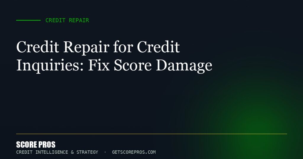 Credit Repair for Credit Inquiries: Fix Score Damage