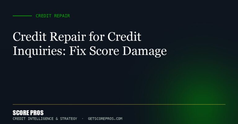Credit Repair for Credit Inquiries: Fix Score Damage
