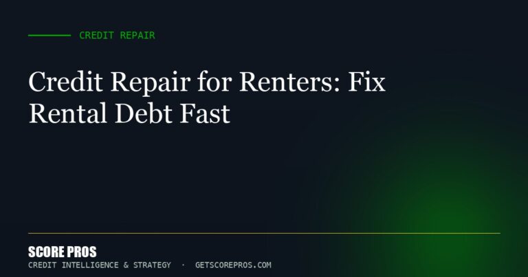 Credit Repair for Renters: Fix Rental Debt Fast