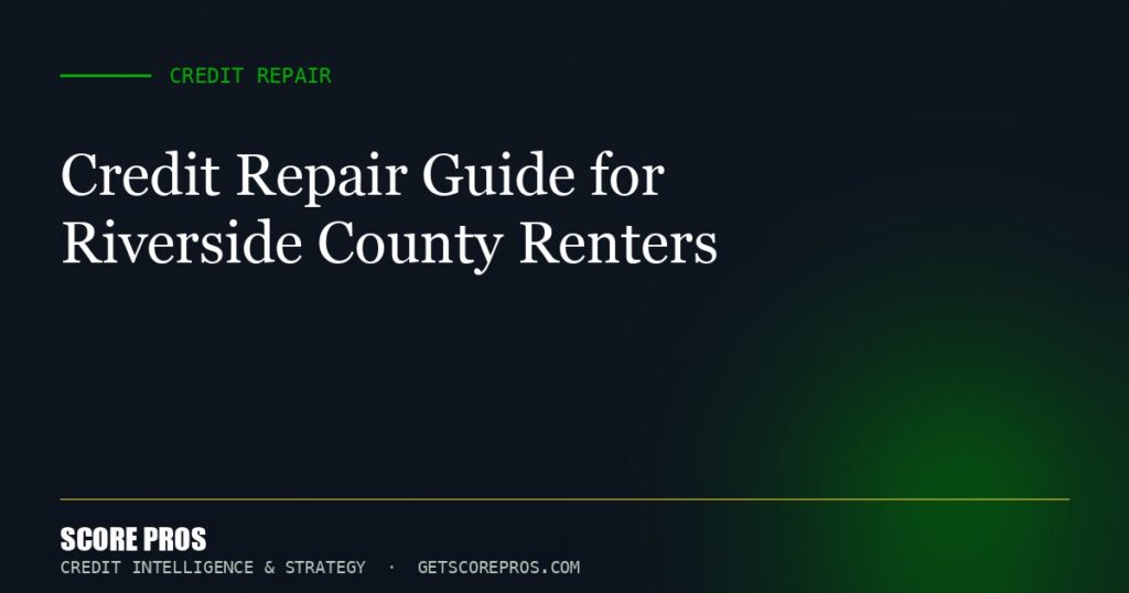 Credit Repair Guide for Riverside County Renters