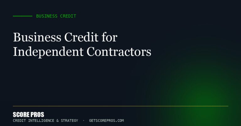 Business Credit for Independent Contractors