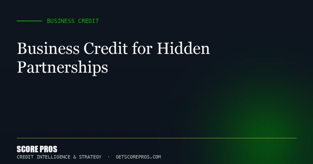 Business Credit for Hidden Partnerships