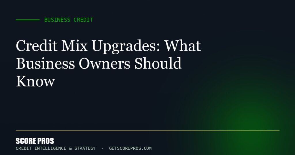 Credit Mix Upgrades: What Business Owners Should Know