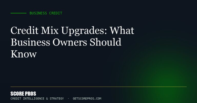 Credit Mix Upgrades: What Business Owners Should Know